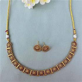 Pure Brass Made Neckpiece Set (39584/71)
