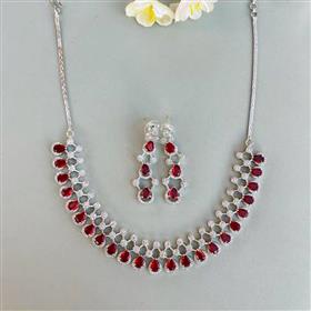 Premium Quality American Diamond Neckpiece Set (40181/85)