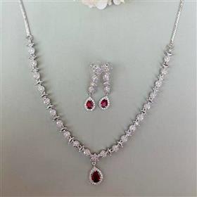 Premium Quality American Diamond Neckpiece Set (40216/1370)