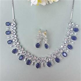 Premium Quality American Diamond Neckpiece Set (02519/595)