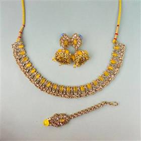 Premium Quality Reverse American Diamond Neckpiece Set (3625/54)