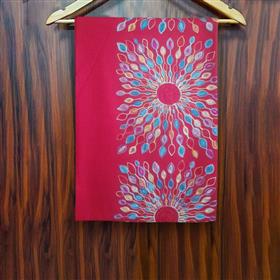 Medium Bisque Brown Cashmere Shawl with Multi-color Embroidery