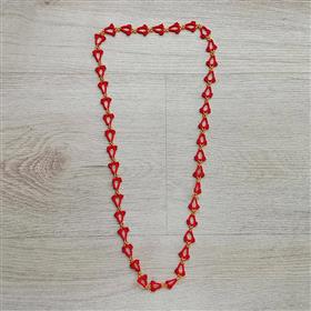 Red Beaded Loop Potey Necklace