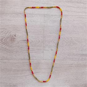 Multicolor Red-Yellow Potey Necklace