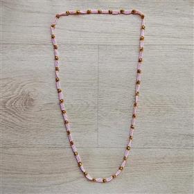 Pearl White and Gold Potey Necklace
