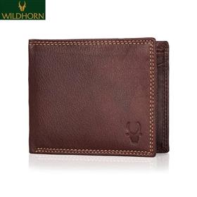 WILDHORN Nepal Brown RFID protection enabled Genuine Leather Wallet With Gift Box (GIFTBOX0179 WR8)