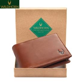WILDHORN Nepal® Premium Top Grain Genuine Leather RFID Protected Wallet for Men (WHWA001BEIGE)