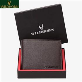 WILDHORN Nepal® RFID Protected Premium Leather Brown Wallet for Men (WH 2080 Dark Brown)