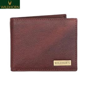 WILDHORN Nepal Brown Men's Genuine Leather RFID protected Wallet (WH2071 B.Brown)