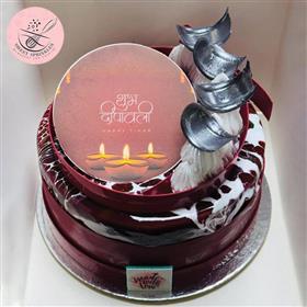 Subha Deepawali Red Velvet Cake (1 lb) from Sweet Sprinkles