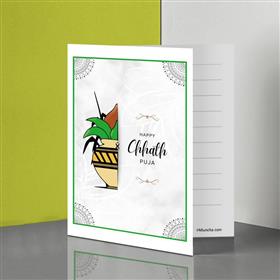 Chhath Parwa Greeting Card - Mandala Design