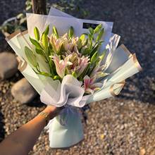 Soft Pink Lily Charm Bouquet