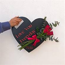 Love You Everyday Roses Heart