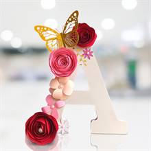 Letter A Floral Decor