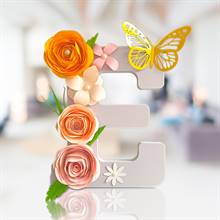 Letter E Floral Decor