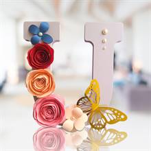 Letter U Floral Decor