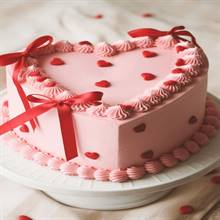 Pink Heart Vanilla Chocolate Cake (1 lb) from Sweet Sprinkles