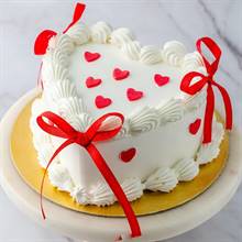 White Heart Chocolate Cake (1 lb) from Sweet Sprinkles