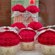 Crimson Rose Bloom Candle Box from Saint Candles