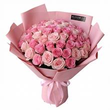 Luxe Pink Rose Hand-Tied Bouquet from Bloom.co