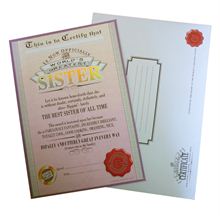 Sister Certificate