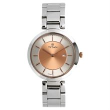 Titan Neo Rose Gold Dial Analog Watch for Women - 2480KM01