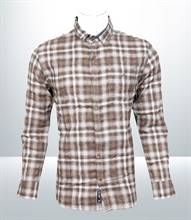 Kilometer Casual Full Shirt (KMQL011) - Brown