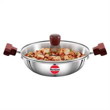Hawkins Deep Frying 22 cm Stainless Steel Pan with Glass Lid (SSD15G)