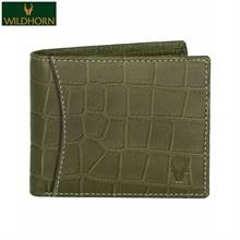 WildHorn Nepal Genuine Leather Wallet (WH 1255 Green Croco)