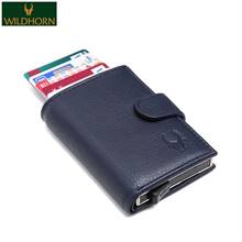 WildHorn Nepal Genuine Leather RFID Protected Cardholder (CRD 001 Blue )