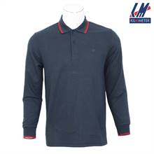 KILOMETER Polo Neck Full Sleeve T Shirt For Men P1011 Navy Blue