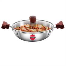 Hawkins Stainless Steel Deep Fry Pan With Glass Lid Induction Compatible (SSD25G)