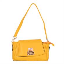 Women’s Faux Leather Yellow Handbag (E201) by SGN Moments