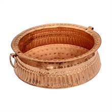 Copper Khadkulo Handmade Butte Carved 10 inch