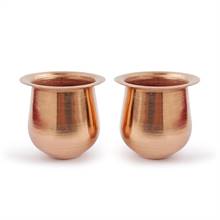 Copper Amkhora Set 8 cm - Tama Kalash for Puja