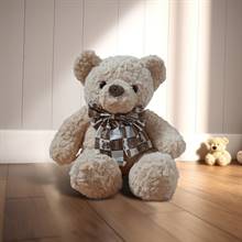 Russet Brown Hallmark Teddy with White Ribbon (2.5 ft)