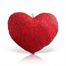 Love Embosses Red Heart Cushion 