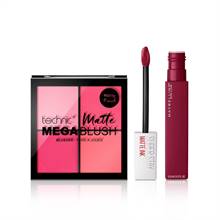 Mother's Day Makeup Set 1- Technic Blusher and Maybelline Lip Color 