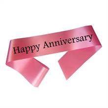 Pink Anniversary Sash - Qty 2