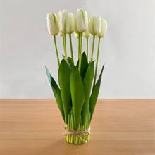 White Artificial Tulips – Bunch of 10