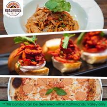 Roadhouse Chicken Tandoori Sliders, Smoked Chicken Sandheko and Chicken Pepperoni Pizza