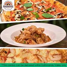 Roadhouse Classic Hawain Pizza, Spicy Fried Chicken and Mushroom with Herbs