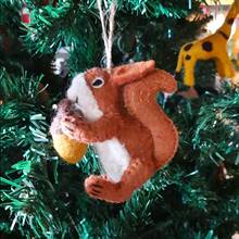 Felt Squirrel Christmas Decoration