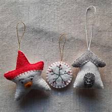 Christmas Decoration Trio - The House of Stars and Sprigs