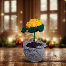 Crochet Potted Marigold