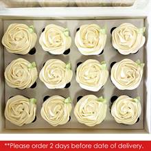 Ministry of Cupcakes - Box of 12 - White Roses