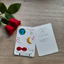 I Love You Embroidered Card with Roses