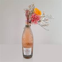 Calvet Celebration Brut Rose Sparkling Wine (750 ml) with Mini Floral Bouquet