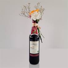 Roche Mazet Merlot Red Wine (750 ml) with Mini Floral Bouquet