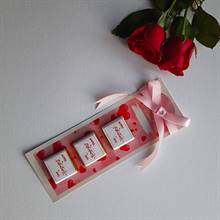 Happy Valentine's Day Mini Milk Chocolates with Personalized Name Card